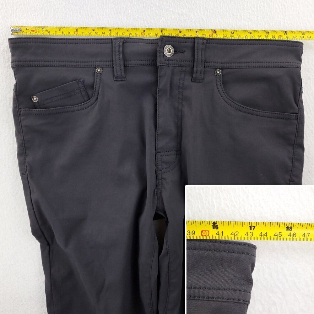prAna Brion Pants Slim Fit Stretch Hiking UPF 50+ Men's "32x32" Actual 34x29 - Picture 4 of 11